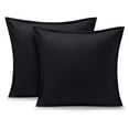 thumbnail image 1 of Bare Home Pillow Sham Set - Premium 1800 Collection - Double Brushed - Euro, Black, 1 of 7