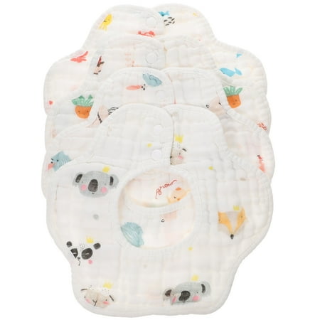 

HOMEMAXS 4pcs Cotton Drool Bibs Baby Bibs Infants Breathable Newborn Bib Saliva Towel Random Style