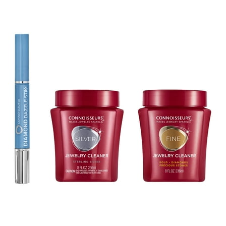 Connoisseurs Lux Jewelry Cleaning Kit for Gold, Silver, and Diamonds