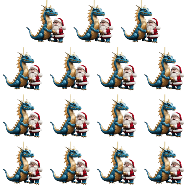 Adornos Colgantes Dragón Navidad Acrílico Realista para (D)