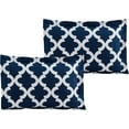 thumbnail image 3 of Comforter with 2 Pillow Shams Goose Down Alternative Ultra Soft Microfiber Navy Color Queen Size, 3 of 7