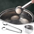 thumbnail image 2 of Silver Egg Serving Tongs Multifunctional, Comfortable Grip, Heat Resistant, for Bread, Grilled Foods, Hotel & Home, 2 of 8