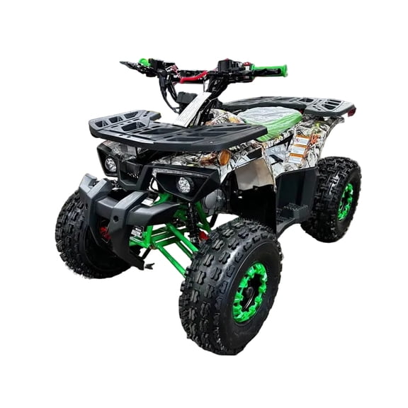 HHH Brand New 125cc ATV with Automatic Transmission w/Reverse, LED Headlights, Electric Start, Big 19"/18" Tires-Tree Camo