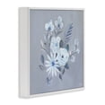 thumbnail image 3 of Stupell Industries Blue Toned Floral Bunch Floral Painting White Framed Art Print Wall Art, 12 x 12, 3 of 8