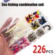 thumbnail image 4 of Juego De Accesorios De Pesca Conector de cebo blando de pulpo, 226 Uds., rodamiento, rodillo giratorio, accesorios de pesca en el mar, 4 of 7