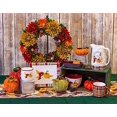 thumbnail image 2 of Boston International Decorative Tabletop Chenille Fabric Pumpkin, 5 x 5-Inches, Orange, 2 of 3