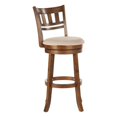 thumbnail image 1 of Swivel Stool 30" with Slatted Back in Burnt Brown Finish, 1 of 7