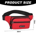 thumbnail image 2 of Bolso de cintura gruesa resistente al desgaste para mujer, con caja registradora de gran capacidad para deportes al aire libre, color rojo, 2 of 6