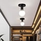 thumbnail image 3 of Portalámparas E27 de metal, portalámparas E27, lámpara de techo para pasillo, dormitorio, cafetería, salón, bar, 2 piezas (fuente de alimentación no incluida, color negro), 3 of 5