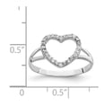 thumbnail image 2 of Auriga Fine Jewelry 925 Sterling Silver CZ Heart Ring for Women Size 6, 2 of 5