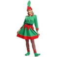 thumbnail image 4 of Zaldita Women's 6 Piece Christmas Santa Dress Suit Deluxe Outfit Set Holiday Dress Up Green 3XL, 4 of 7