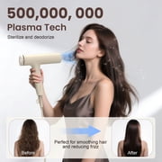 1500W Foldable High-speed Hair Dryer with Diffuser and Nozzle, Travel Blow Dryer for Fast Drying Frizz Control, 120V
