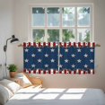thumbnail image 4 of Country Star Farm Tier Curtains, Red Blue Patriots Stripe American Flag Light Filtering Kitchen Curtains, 2Pcs Rod Pocket Half Window Treatments Panels for Sink Cafe Cabinet Camper 27.5x36 Inches, 4 of 9