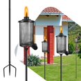 thumbnail image 1 of Antorchas para Exteriores FALBAWR de Vidrio Negro de 55" con Soporte de 3 Puntas y Capacidad de 473 ml, 1 of 7