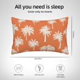 thumbnail image 5 of Palm Tree Pillow Covers 12x20 Inch Set of 2 Vintage Tropical Throw Pillow Covers Summer Outdoor Decorative Cushion Cover Burnt Orange Square Pillowcase for Sofa Couch Indoors Outdoors Decor, 5 of 8