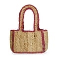 thumbnail image 2 of No Boundaries Women's Mini Jute Tote, Pink, 2 of 2