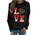 thumbnail image 2 of EQWLJWE Valentines Day Shirts for Women Love Heart Tshirt Long Raglan Sleeve Valentine Tops Clothes, 2 of 4