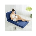 thumbnail image 7 of Your Zone Ultra Soft Suede 3 Position Convertible Flip Lounge Chair, Blue, 7 of 7