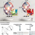 thumbnail image 4 of Designart "Adorable Scenic Clouds II" Clouds Plaid Round Wall Mirror - Landscapes Oval Printed Decorative Mirror - Multiple Color Options, 4 of 5