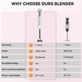 thumbnail image 5 of LINKChef Immersion Blender, 1000W 20-Speed 5-in-1 Immersion Hand Blender with Turbo Mode, Scratch-Resistant Stick Blender for Baby Food Processor & Chopper(White), 5 of 10