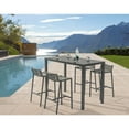 thumbnail image 4 of Meridian Furniture Maldives Grey Rope Fabric Outdoor Patio Barstool, 4 of 9