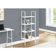 thumbnail image 6 of Monarch Specialties Bookshelf, Bookcase, 4 Tier, 48"H, Office, Bedroom, White Laminate, White Metal, 6 of 12