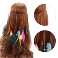 thumbnail image 2 of Diadema de pavo real con cuentas de colores, tocado bohemio, cuerda de cáñamo, tocado de plumas para mujeres y niñas Vhermosa CPB-DE-LYY841-3, 2 of 5
