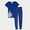 Blue, variant on MyFav Boys Pajamas Pant and T-Shirt Sets 2 Piece Summer Pajama Bottom and Sleep Shirt Sleepwear Sets for Kids