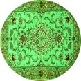 thumbnail image 1 of Ahgly Company Indoor Round Medallion Green Traditional Area Rugs, 4' Round, 1 of 1