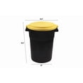 thumbnail image 2 of RAMTUFF Heavy Duty Outdoor Trash Can Black And Yellow 121L, 2 of 5