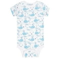 thumbnail image 5 of Everyday Kids 7 Pack Blue Short Sleeve Baby Bodysuits for Boys, 5 of 11