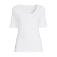 thumbnail image 4 of Time And Tru Women's Elbow Sleeve T-Shirt, 4 of 5