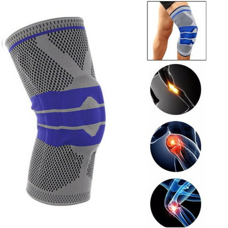 Knee Brace Compression Protection Silicone Spring Meniscus Support Pain