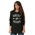 thumbnail image 4 of Sweet Savage Cute Sassy Attitude Gym Women's Long Sleeve T Shirt Brisco Brands S, 4 of 5