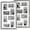 Grey, variant on 8x8 Picture Frame Set of 2, with Glass and Rustic Brown Wood Frames, Display Collage Four Opening 3x3 With Mat or 8 x 8 Without Mat for Wall Hanging or Tabletop