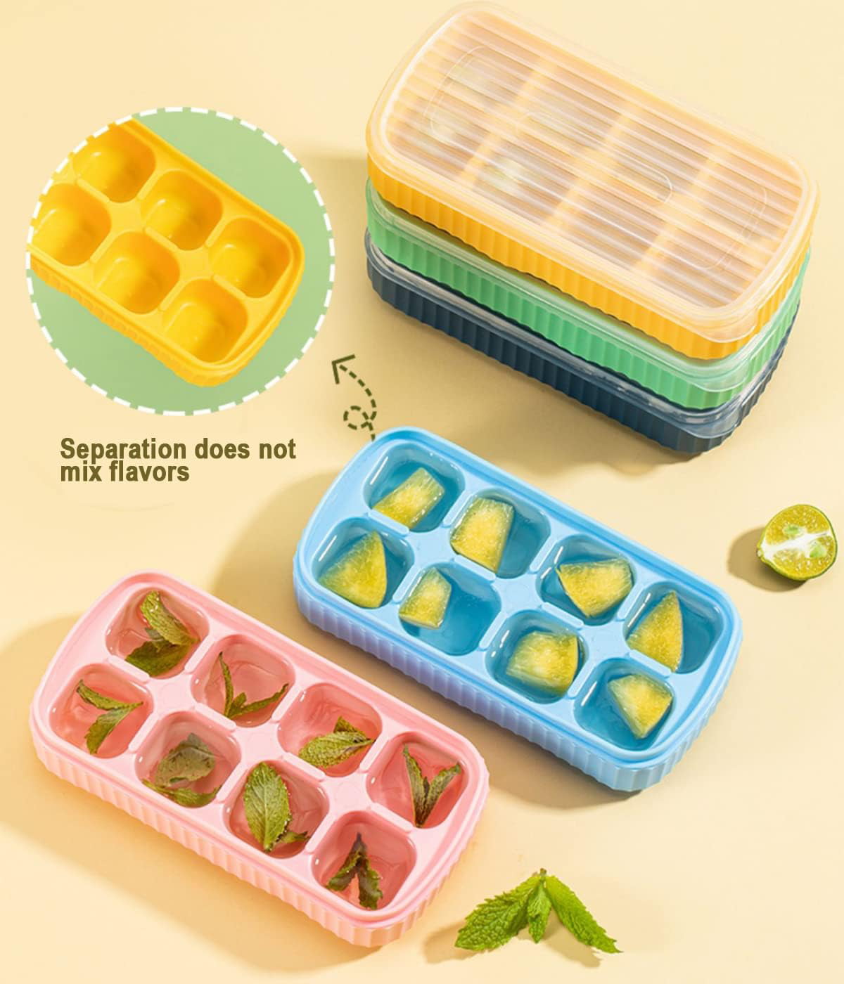 Perfect Ice Mold Silicone Freezer Tray – Set of 2