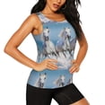 thumbnail image 2 of Balery Horses Running Through The Water Camiseta sin mangas estampada ligera para mujer, tops de entrenamiento sin mangas, camisetas de yoga transpirables de secado rápido.-Large, 2 of 7
