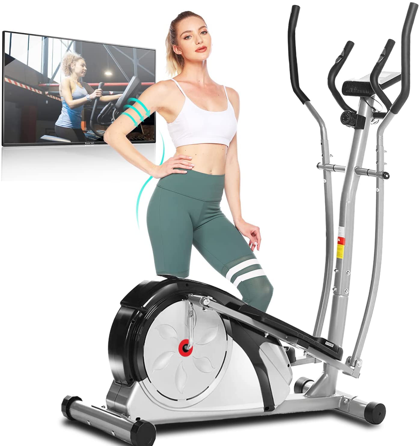 ANCHEER Magnetic Elliptical Exercise Fitness Training Machine Home Cardio B h 