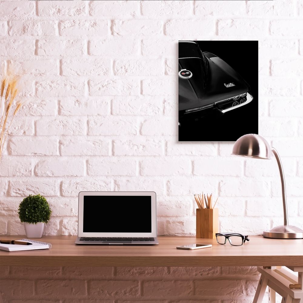 Stupell Industries Vintage Sports Car Black Silver Minimal Photograph Designed by Mark Rogan