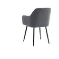 thumbnail image 6 of Mainstays Dining Chair in Dark Grey Linen with Black Legs, 2 Pack, 6 of 7