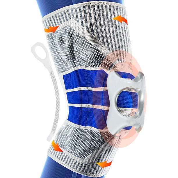 Rodilleras para dolor de rodilla, rodilleras de compresión con estabilizadores laterales y almohadillas de silicona de rótula para soporte de rodilla, desgarro de menisco, reduce la tensión y la hinchazón, ejercicio, alivio del dolor para hombres y mujeres Sailing Electrónica