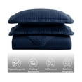 thumbnail image 5 of Chezmoi Collection Kingston King Size Bedspread Set, 3-Piece Navy Oversized Quilted Microfiber Lightweight Bedspread Coverlet (118"x106"), 5 of 9