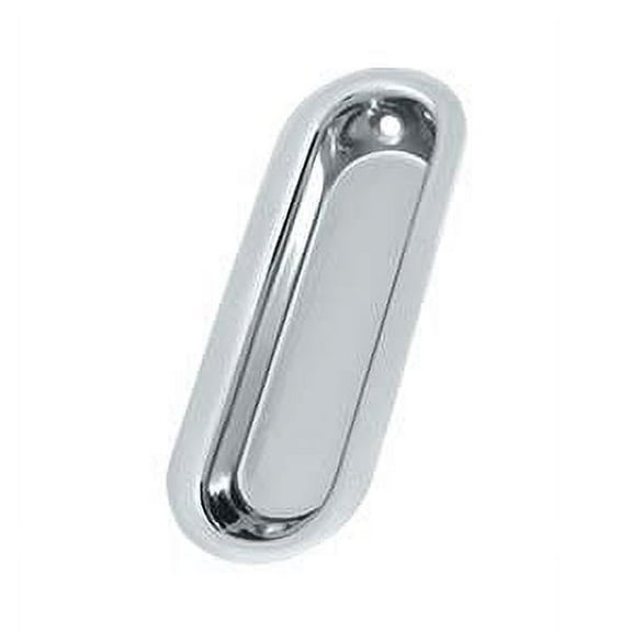 Deltana FP223U26 Flush Pull; Oblong; 3-1/2" x 11/4" x 5/16"; Bright Chrome Finish