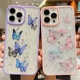thumbnail image 2 of case for iPhone 15 Pro Case Cute Glitter with Butterfly Phone Case for iPhone 15 Pro for Women Girls Lens Protection Shockproof Protective Cover Soft Silicone Clear Dainty Cases 6.1 ” (Pink), 2 of 8