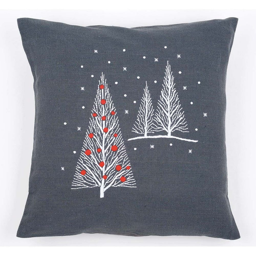 Vervaco christmas trees pillow cover stamped embroidery kit  walmart Vervaco christmas trees pillow cover stamped embroidery kit  walmart