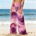thumbnail image 6 of Levmjia Women's 100% Polyester Chiffon Beach Pants Swim Cover Up Tie Dye Print Loose Fit UV Protection Plus Size S-2XL Lightweight Summer Casual Pants, 6 of 8
