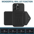 thumbnail image 6 of Allytech iPhone 13 Pro Max Wallet Case with Hand Wrist, PU Leather RFID Blocking Cards Slots Shockproof Stand Feature Bumper Magnetic Closure Slim Shell Phone Case for Apple iPhone 13 Pro Max, Black, 6 of 7