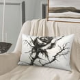 thumbnail image 5 of Sikiie Black And White Rose Print Plush Pillow Cover, Wrinkle-proof and Stain-resistant Pillow Protector without Pillow Core, Home Decoration-20"x30", 5 of 6