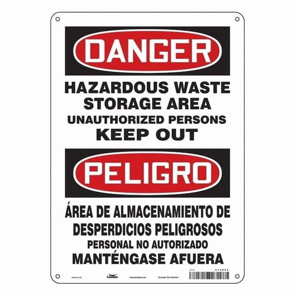 Condor Safety Sign,14 inx10 in,Aluminum 470G65