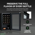 thumbnail image 3 of Luma Shadow Series Wine Cooler Refrigerator 24 Bottle, Freestanding Mirrored Wine Fridge with Double-Layer Tempered Glass Door & Compressor Cooling for Reds, Whites, and Sparkling Wine, 3 of 11